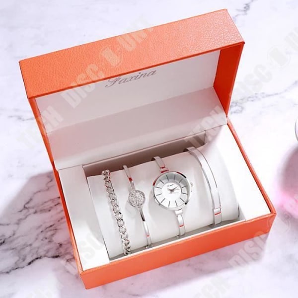 TD® Watch Fyrdelad uppsättning Damklocka Present Kvartsklocka mode och enkel klocka Kvalitetstillbehör