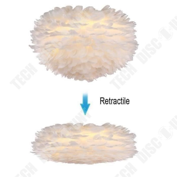 Fjerlampe - TD® - Diameter 40 cm - Justerbar højde - LED lys - Spisestue