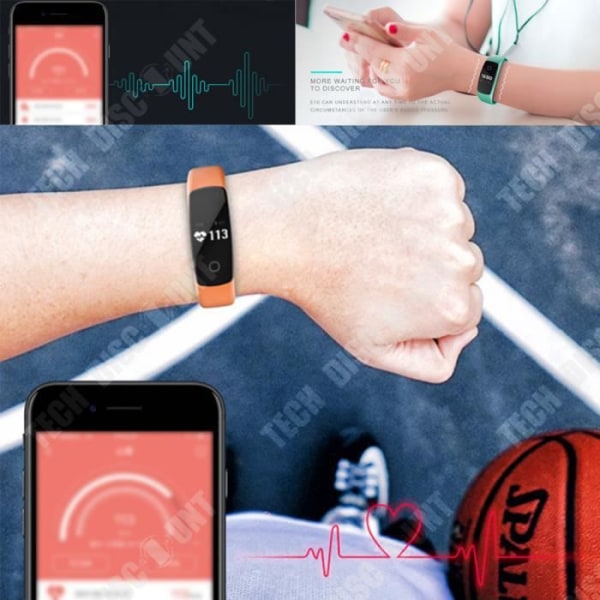 TD® ansluten klocka smart armband blodtryck puls bluetooth ios android vattentät dammtålig