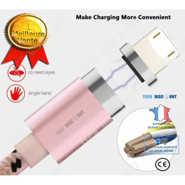 TD® Magneettinen Metalli Yhteys 8 Pin LED USB Kaapeli (3,3 ft) Nopeaan Synkronointiin iPhone 5S 5 C 6 6S Splus iPod T varten