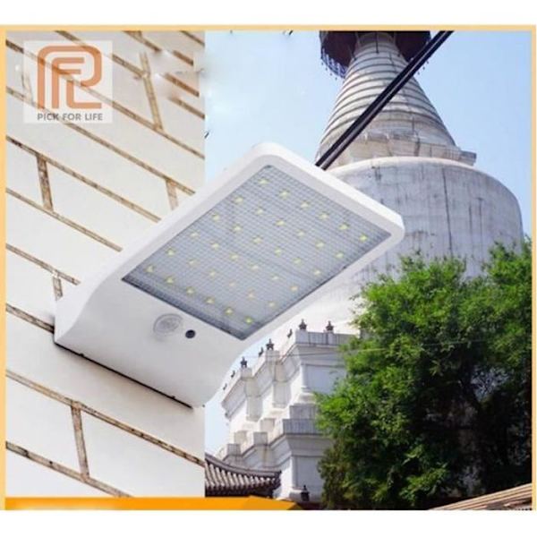 Vattentät Wireless 36 LED Solar Light med rörelsesensor och utomhusljus för trädgård, grind, entré, etc