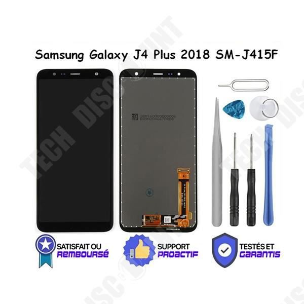 TD® komplett kit passar LCD-skärm för Samsung Galaxy J4 Plus 2018 J415 J415F LCD-skärm Pekglas + Verktygssats SVART