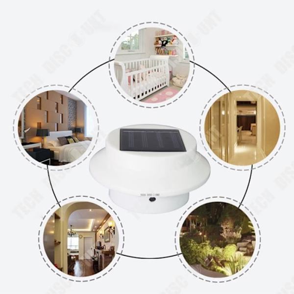 TD® Solcellelampe til udendørs brug, have, hegn, hvid LED-lys, vandtæt dekoration, multifunktionel anvendelse, højkvalitets landskab.