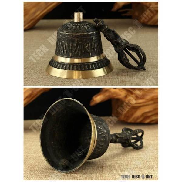 Tibetansk klocka - TD® - 16 CM - Ren koppar - Hantverk - Inredning/utomhusdekoration
