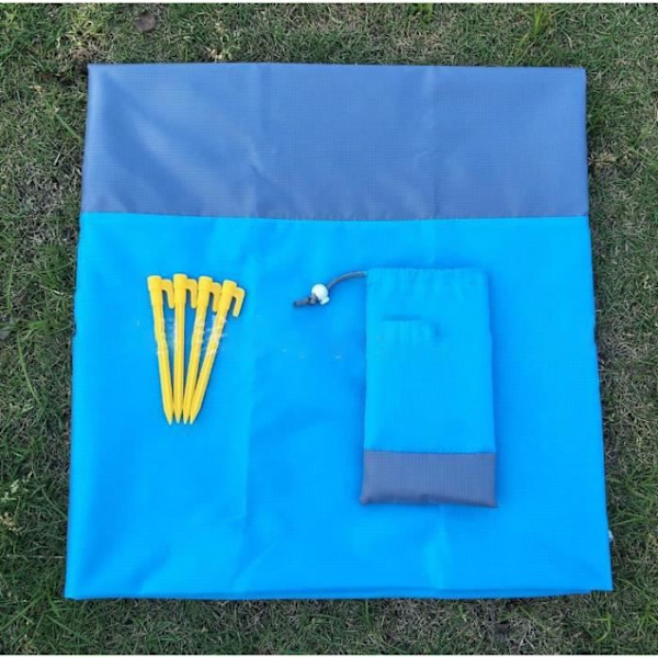 TD® Rannamatto Picnic Peitto Vedenpitävä 200 x 210 cm Hiekkaa Estävä Kannettava Pore- ja Retkiin blå