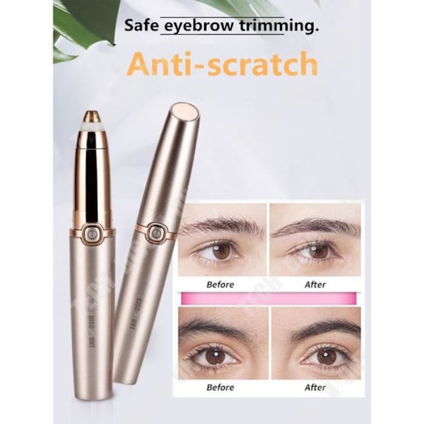 Elektrisk øjenbryns trimmer - TD® - USB - Rose Guld - Multifunktionel