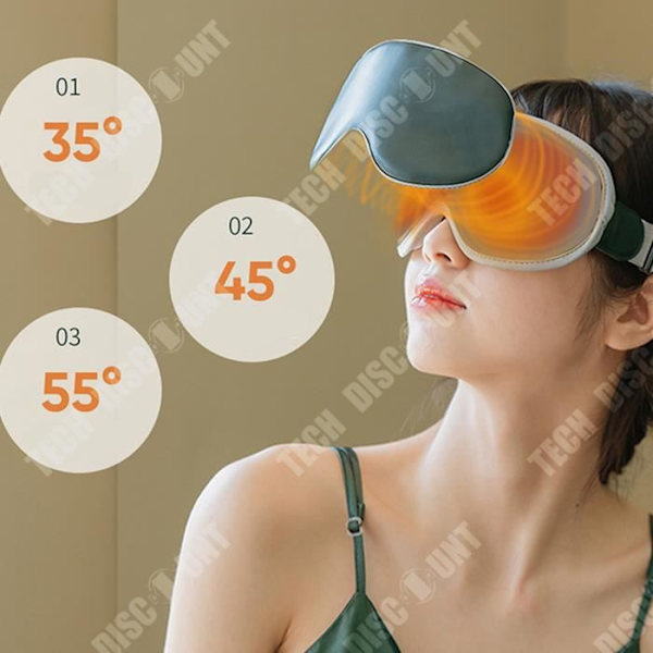 Lämmitettävä 3D -hierontamaski, ladattava silmille, lämmin, unta varten, voi lievittää silmien väsymystä.