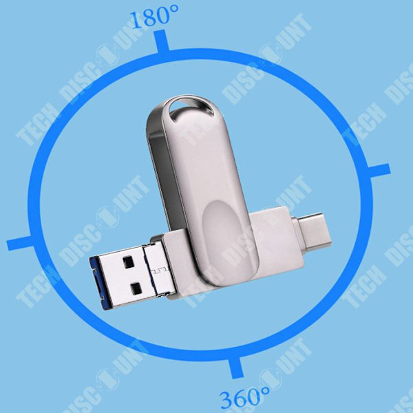TD® Hi-Speed 3.0 128 Gt USB-muistitikku matkapuhelimelle Tabletti Type-C-liitin Matkapuhelin Tietokone