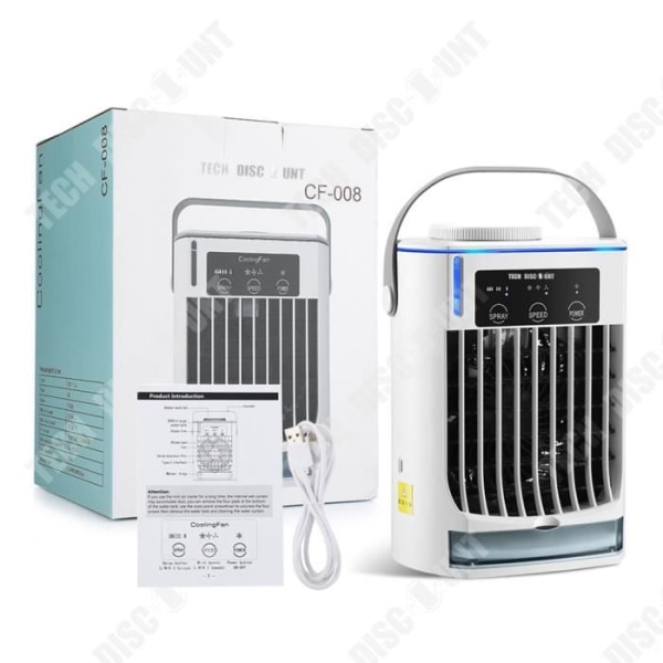 TD® Air Cooler Mobil luftkonditionering Hushållsbefuktning Spray Kallluftkylningsfläkt