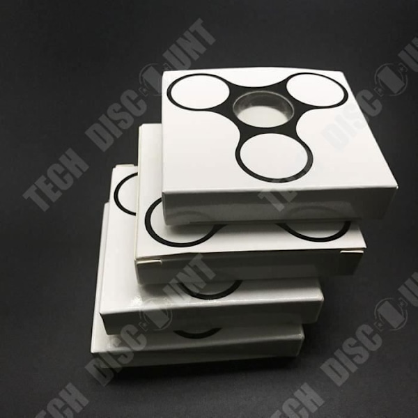 TD® Fidget Spinner - Hand Spinner - Kolmikäyräinen muovinen spinneri teräksillä, stressiä ja ahdistusta lievittävä lelu. Musta