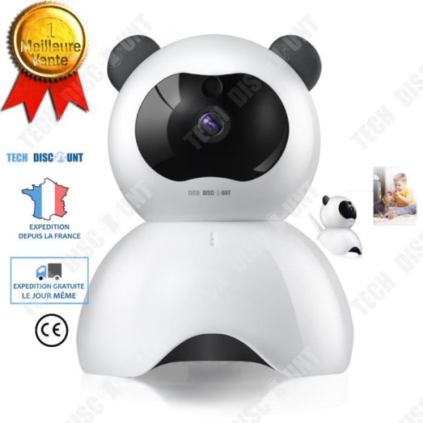 TD® kamera babyövervakning natt panda wifi rum trådlös interiör iphone ansluten säkerhetsbatteri larm röstsamtal