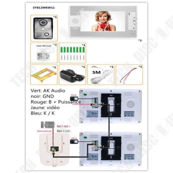 Intercom med video 7 system säkerhet hem port detektion dag nattvision natten dörrklocka telefon intercom kamera vattentät