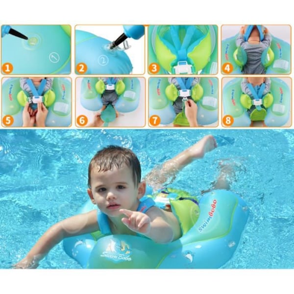 CONFO® Babysimring sovring med sitsficka för att förhindra halka