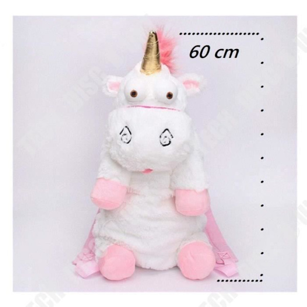 TD® Unicorn Ryggsäck - Super Soft Plysch Vit-Rosa droppväska - Plysch Ryggsäck för flickor och barn