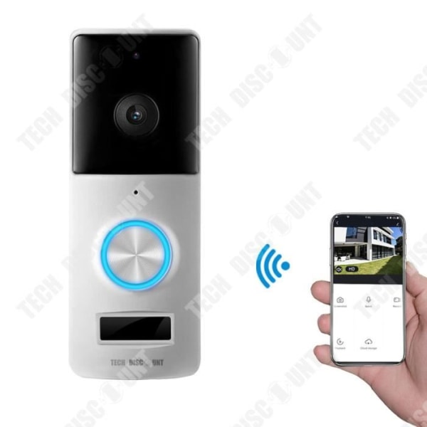 TD® WiFi Video Dörrtelefon Visual Intercom HD Night Vision PIR Rörelsedetektering WiFi Fjärrdörr Dörrklocka Vidvinkel