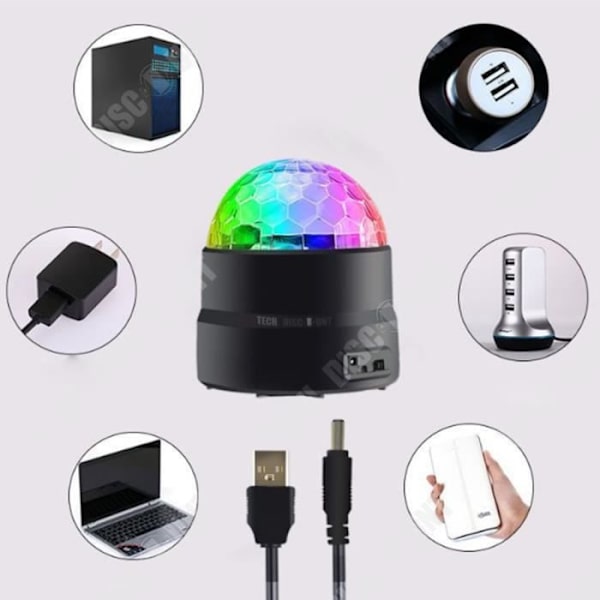 TD® disco scene lampe USB trådløs farvet LED fødselsdag projektor magisk kugle lys computere fjernbetjening stemmestyring
