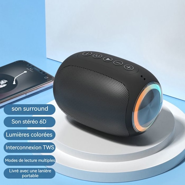 TD® minihögtalare 10 timmars speltid 10 meter effektivt avstånd Bärbar Bluetooth-högtalare bluetooth-ansluten högtalare