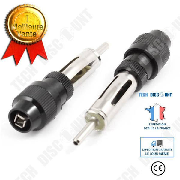 TD® 2 Kappal Auton Antennisarja - Radio Antenniliitin AM - FM Uros Liitin Musta