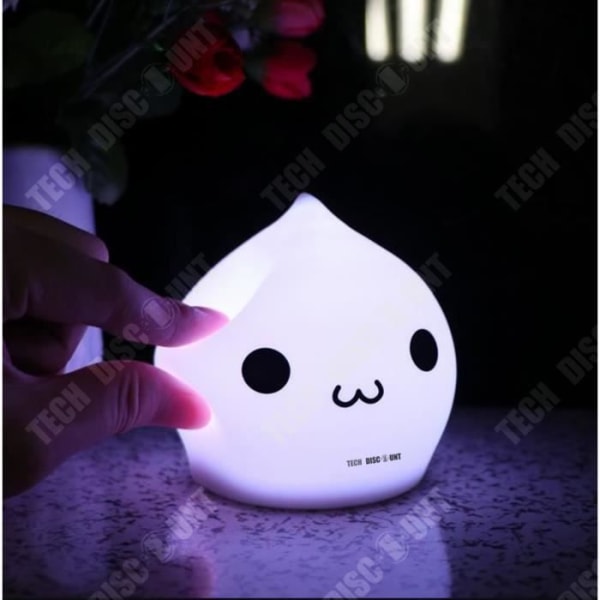 TD® Colorful Silikon LED Night Light - Vattendroppsform - med fjärrkontroll - Färgbyte