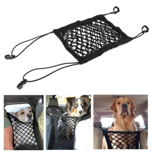 Mxzzand Pet Isolation Net Oxford Cloth Pet Hund Bil Framsäte Mesh Pet Shop Basket