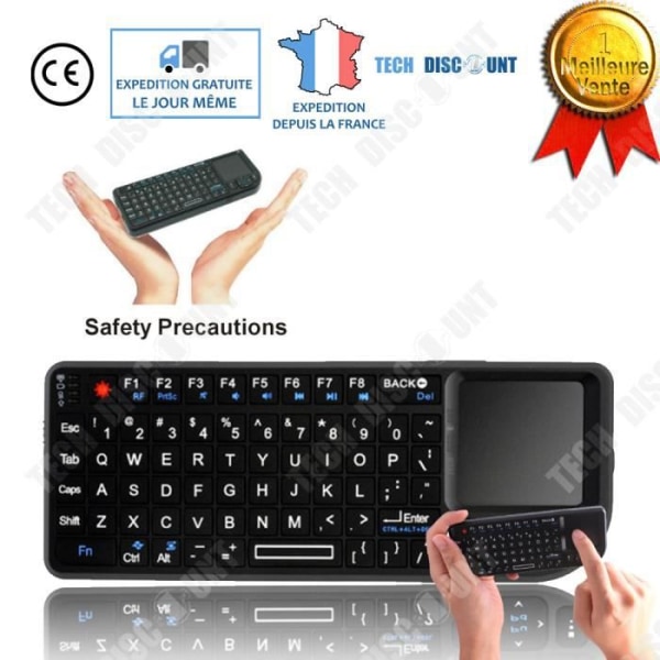 Trådløst touch tastatur TD® Touch kontrol Funktion for dvale