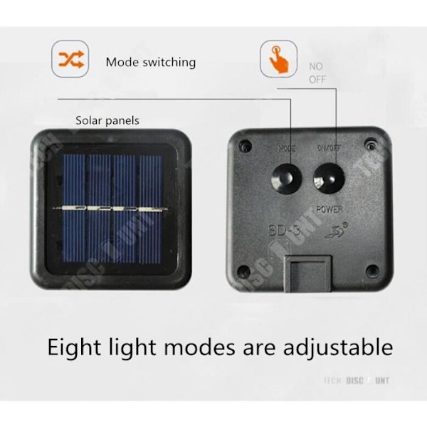 TD® Solar String Lights Julgran LED Flerfärgad Trädgård Hem Utomhus Bunting Banner Bröllop Födelsedagsdekoration