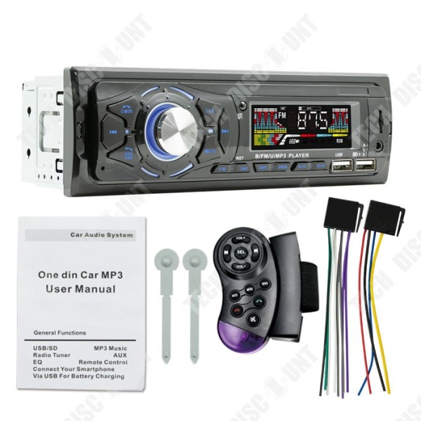 TD® Bluetooth-autoradio MP3-soitin autoon, plug-in Bluetooth-puhelinvahvistin ja matkapuhelimen laturi
