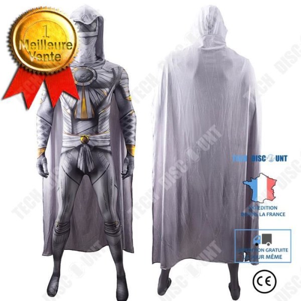 Moon Knight 2 Halloween Cosplay Kostym - TEKNISK RABATT - Storlek XL - Spandex Tyg - Ränder