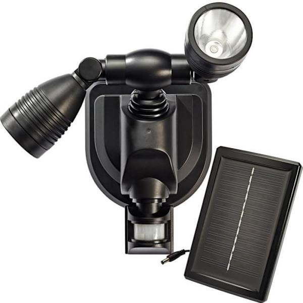 LCC® Aurinko projektori 2 x 3 W Ultra Tehokas - 250 Lumen - Liiketunnistin - Musta Svart