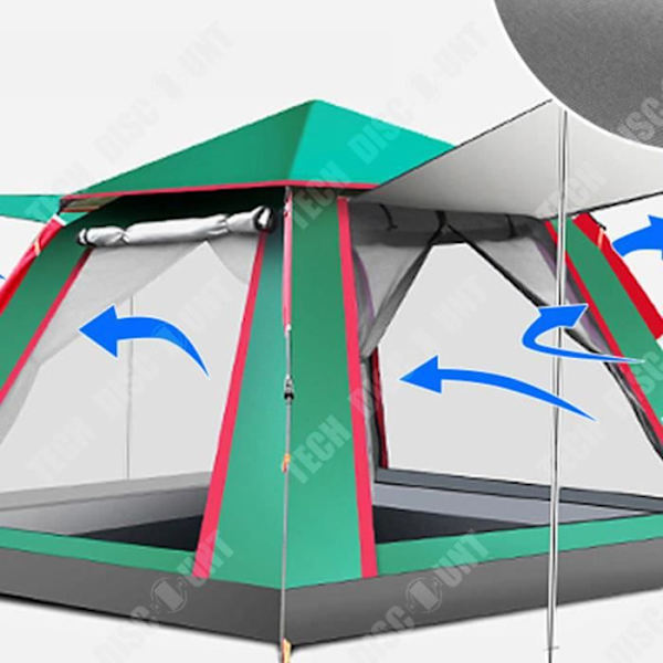 TD® Fuldt automatisk indendørs udendørs explorer telt, regntæt camping telt til camping og picnic, stort telt