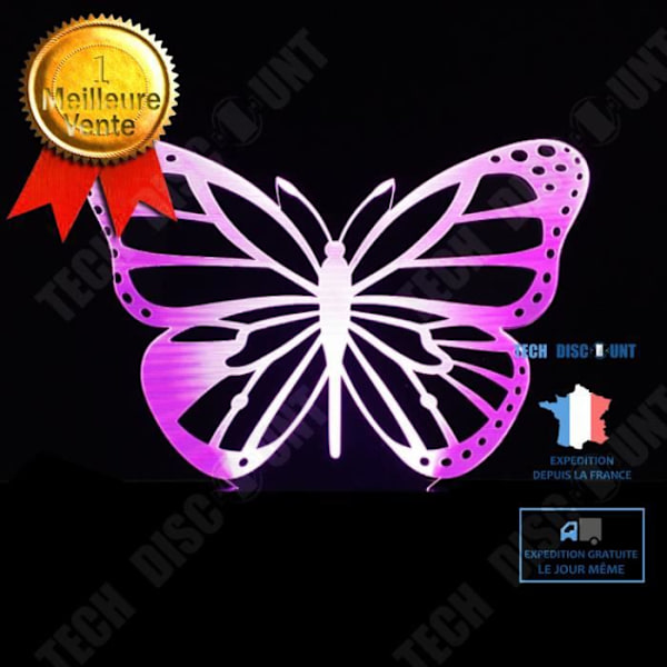 TD® Butterfly 3D Nattljus Färgglad Touch Fjärrkontroll USB LED Visual Light Hemgåva Liten bordslampa