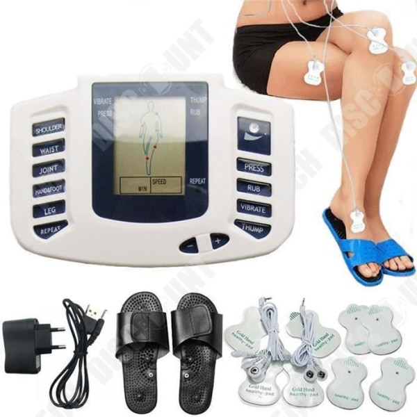 Nytt Elektriskt Stimulator Massageterapi för muskler, Puls tiotals Akupunktur med terapi toffel +