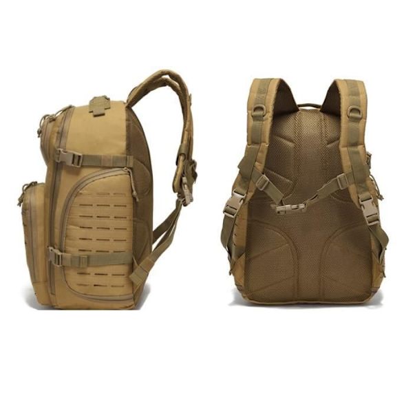 Multifunktionell ryggsäck - LCC® - Vattentät - 30 till 50 liter - Brun - 800D lera färg