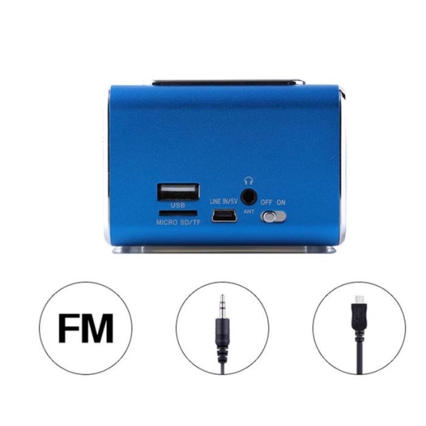 Mini TD®-högtalare 50*74*50MM - HÖGTEKNISK &amp; VÄLBEFINNANDE - Bluetooth - Trådlös - Uppladdningsbart batteri