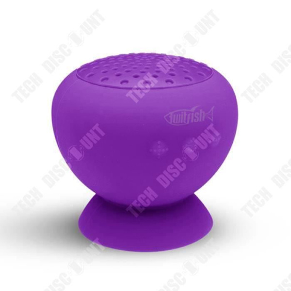 TD® Mini bluetooth-högtalare, badrumssugkoppshögtalare vattentät violett trådlös handsfree