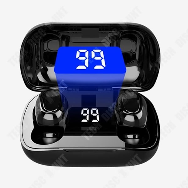 TD® Trådløs Bluetooth-hovedtelefoner Bluetooth 5.0 Intelligent digital skærm Vand- og svedbestandig Støjnedsættelse Eccout