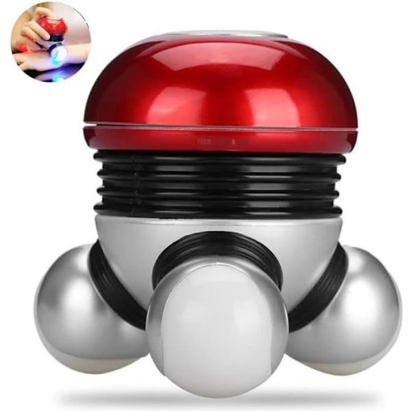 Mini Massager Multifunktion - TECHDISCOUNT - Ergonomisk - 3 Vibrationsniveauer - Støjsvag