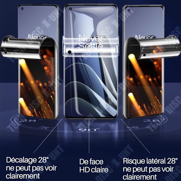 TD® Sopii OnePlus 9:lle yksityisyyden suoja, karkaistu näyttö, matkapuhelimen suojakalvo, täysikokoinen peitto, anti-peepi.