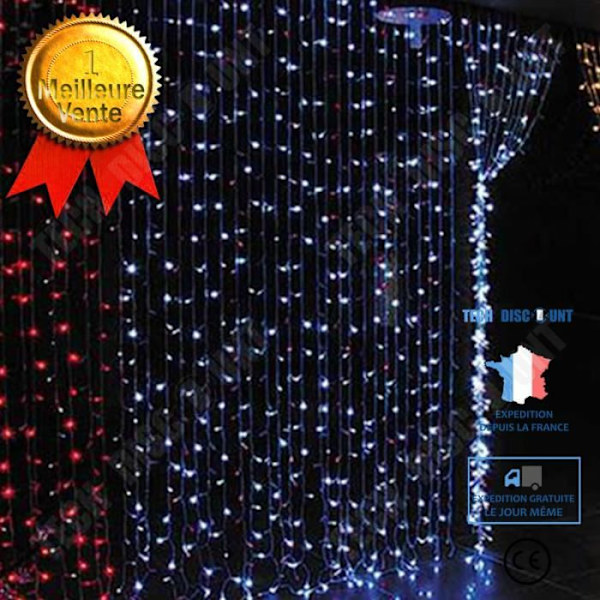 TD® 1m * 3m 120 led-valosateenauha, LED-kaskivalosarja, taustakoriste, häät, lämmin väri
