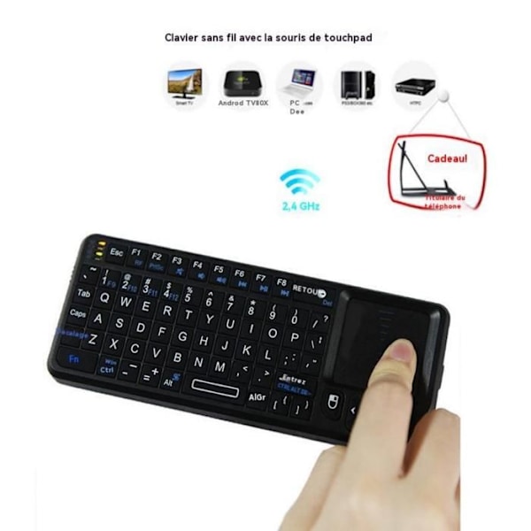 Trådlöst tangentbord - INN® - Mini QWERTY - Färgbelyst - 76 tangenter - Ergonomisk design