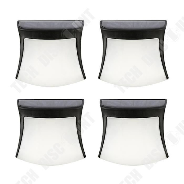 TD® 4 kpl 3-LED-ulkoseinävaloja, polkuvalot terassille, seinävalot, valosensori, vedenkestävä, ulkokäyttöön tarkoitettu puutarhava