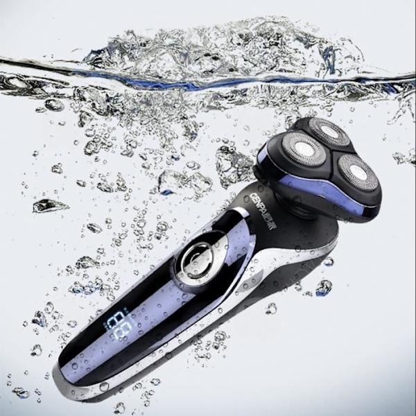 INN® Multifunktionel 4D LCD Elektrisk Barberskraber, Vaskbar, Fuld Krop, LED Skærm, Genopladelig Barberskraber til Mænd, 3 Blade