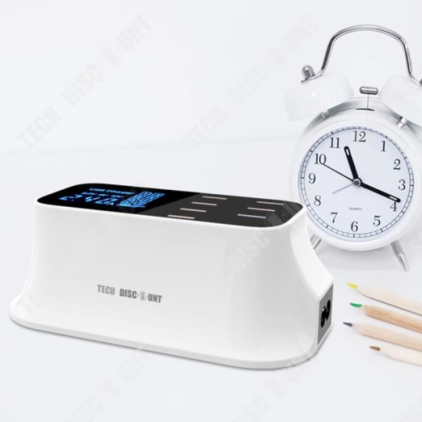 Laddare - TD® - Multi-port USB snabbladdare - 40W - Digital display - QC3.0