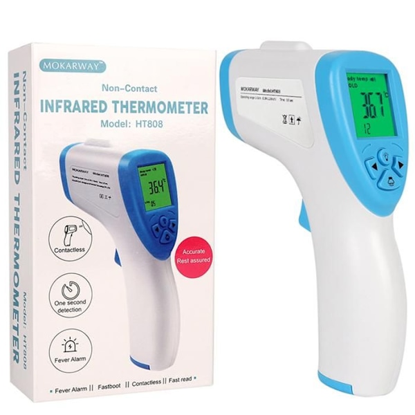 Infrared termometer TD® front termometer 3 farver LCD skærm kontaktløs Infrarød sensor feberalarm til børn