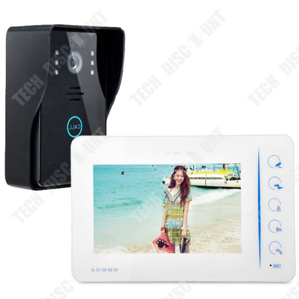 TD® Door Bell 7-tums visuell dörrklocka med kamerafunktion Touch Visual Intercom-dörrklocka för en-till-en-hem