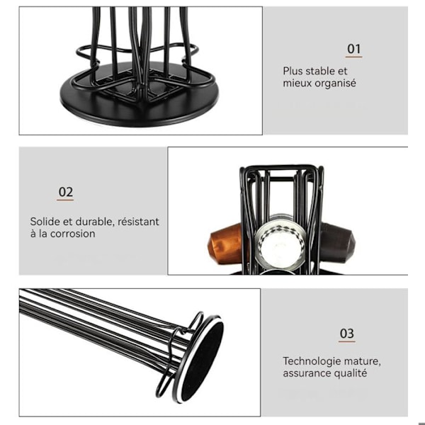 Porte kapsler dolce gusto original roterende display 40 styk støtte pladsbesparende skuffe opbevaring volumen kapacitet