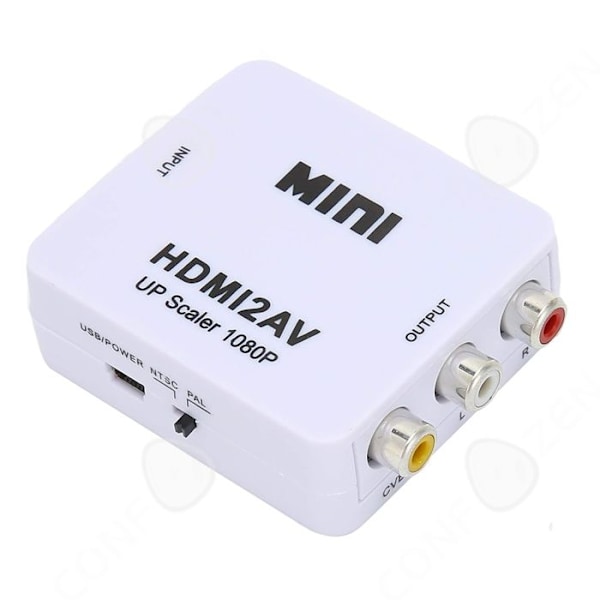 C Mini HDMI til RCA adapter videokonvertering 1080p HDMI til AV adaptere 3 RCA konvertere