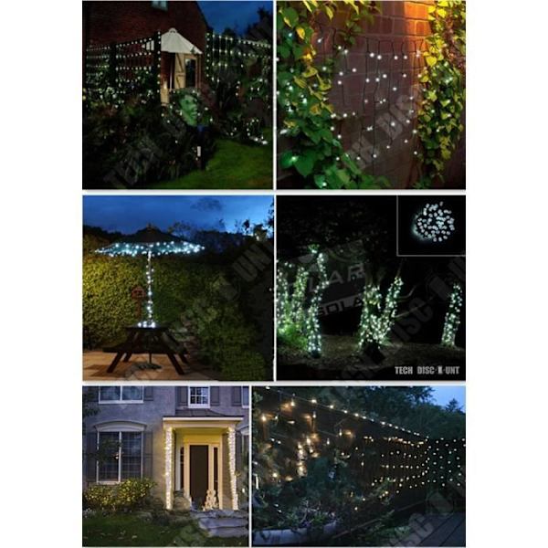 TD® Solar String Lights Julgran LED Flerfärgad Trädgård Hem Utomhus Bunting Banner Bröllop Födelsedagsdekoration