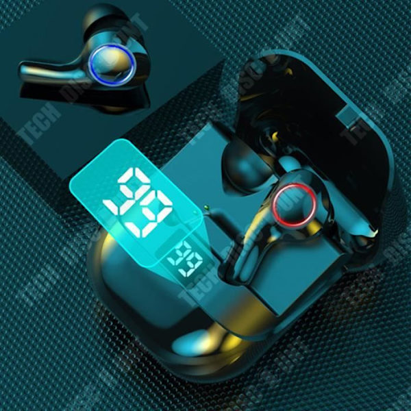 TD® Trådløs Bluetooth-hovedtelefoner Bluetooth 5.2 Elegant Lang batterilevetid Vandtæt Støjreduktion Digital visning