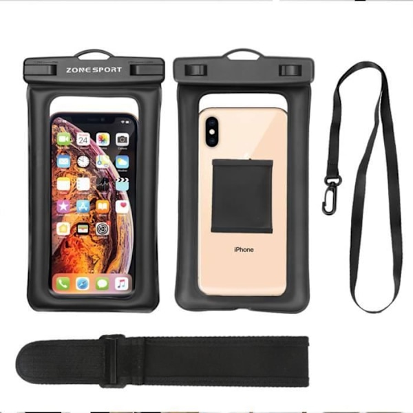 TD® Fodral skal Vattentät väska för mobiltelefon utomhusskydd universal transparent svart smartphone dykning vattentät hou